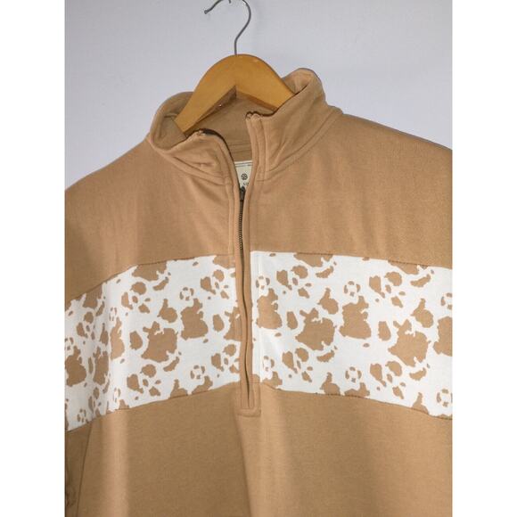 Simply Southern Women's 1/4 Zip Pullover Jacket Large Animal Print Snuggle Comfy - Picture 14 of 14